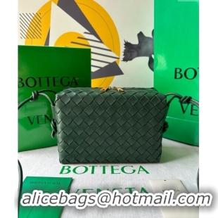 Discount Bottega Veneta Small Loop Camera Bag in Intrecciato Leather 736130 Raintree Green 2023