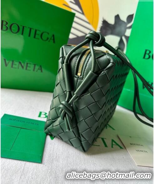 Discount Bottega Veneta Small Loop Camera Bag in Intrecciato Leather 736130 Raintree Green 2023