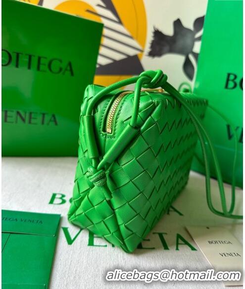 Low Cost Bottega Veneta Small Loop Camera Bag in Intrecciato Leather 736130 Parakeet Green 2023