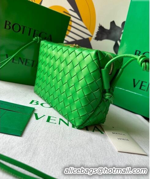 Low Cost Bottega Veneta Small Loop Camera Bag in Intrecciato Leather 736130 Parakeet Green 2023