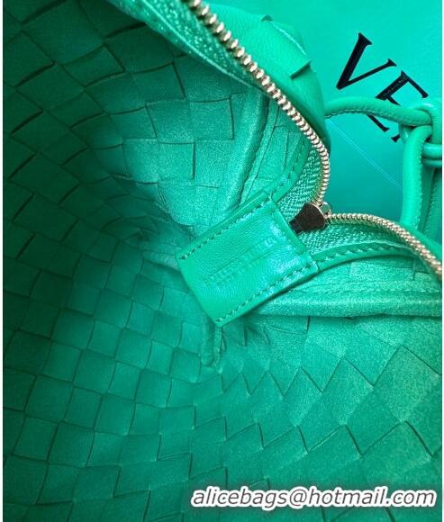 Low Cost Bottega Veneta Small Loop Camera Bag in Intrecciato Leather 736130 Parakeet Green 2023