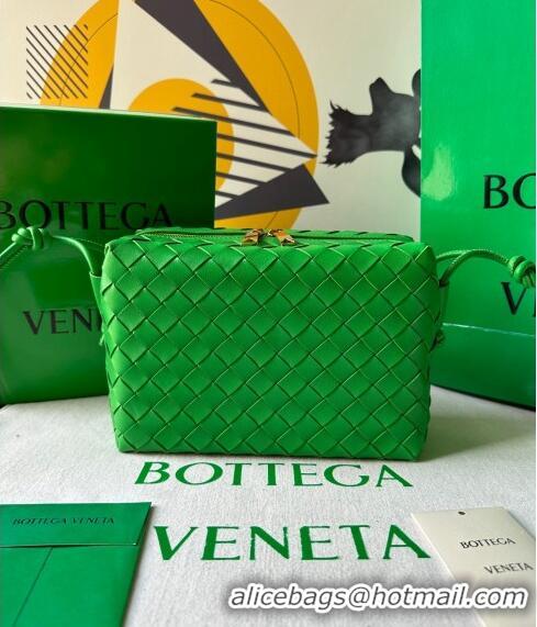 Low Cost Bottega Veneta Small Loop Camera Bag in Intrecciato Leather 736130 Parakeet Green 2023