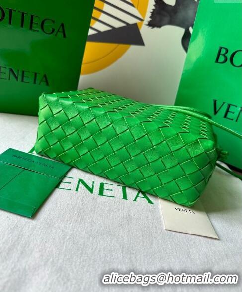 Low Cost Bottega Veneta Small Loop Camera Bag in Intrecciato Leather 736130 Parakeet Green 2023