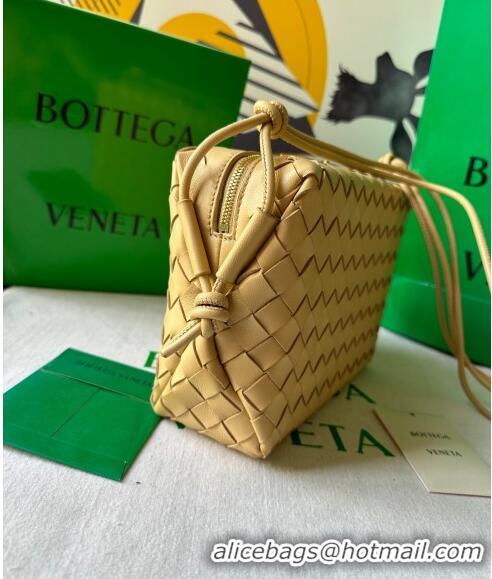 Best Price Bottega Veneta Small Loop Camera Bag in Intrecciato Leather 736130 Porridge Yellow 2023