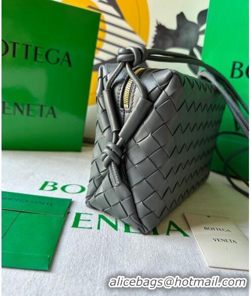 Promotional Bottega Veneta Small Loop Camera Bag in Intrecciato Leather 736130 Thunder Grey 2023