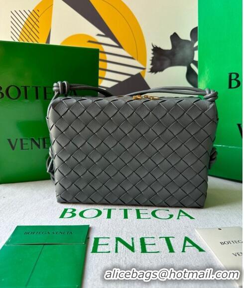 Promotional Bottega Veneta Small Loop Camera Bag in Intrecciato Leather 736130 Thunder Grey 2023