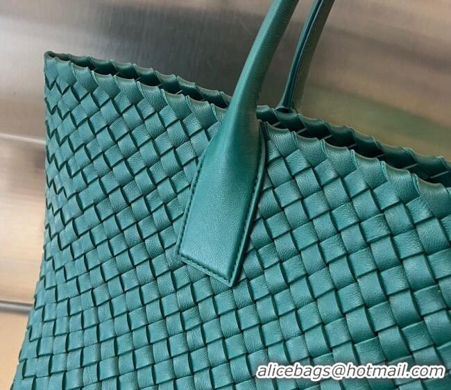 Buy Cheap Bottega Veneta Medium Cabat Tote Bag in Intrecciato Leather 608810 Turq Green 2023