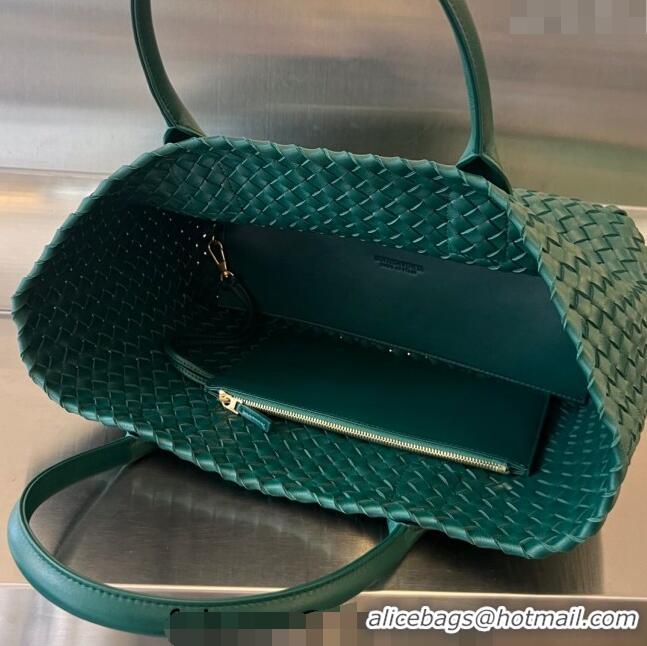 Buy Cheap Bottega Veneta Medium Cabat Tote Bag in Intrecciato Leather 608810 Turq Green 2023