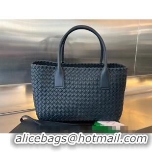 New Fashion Bottega Veneta Medium Cabat Tote Bag in Intrecciato Leather 608810 Dark Blue 2023