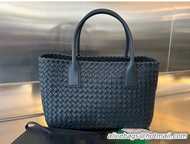 New Fashion Bottega Veneta Medium Cabat Tote Bag in Intrecciato Leather 608810 Dark Blue 2023