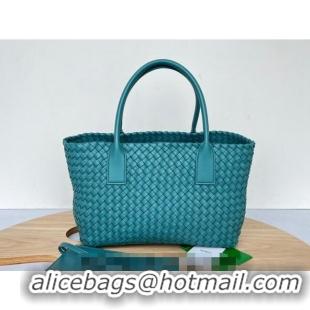 Cheapest Bottega Veneta Medium Cabat Tote Bag in Intrecciato Leather 608810 Shiny Blue 2023