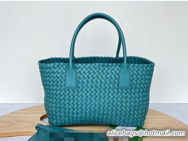 Cheapest Bottega Veneta Medium Cabat Tote Bag in Intrecciato Leather 608810 Shiny Blue 2023