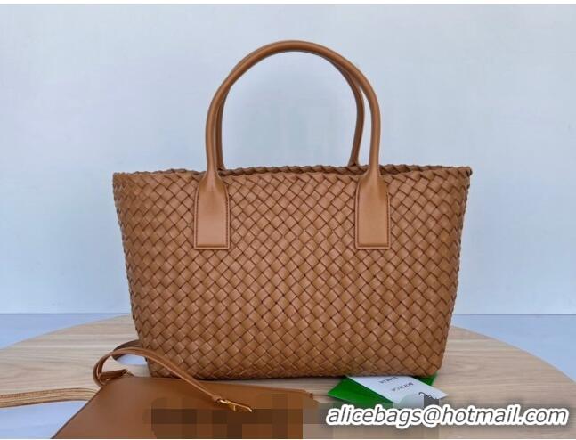 Reasonable Price Bottega Veneta Medium Cabat Tote Bag in Intrecciato Leather 608810 Wood Brown 2023