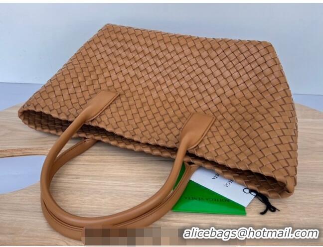 Reasonable Price Bottega Veneta Medium Cabat Tote Bag in Intrecciato Leather 608810 Wood Brown 2023