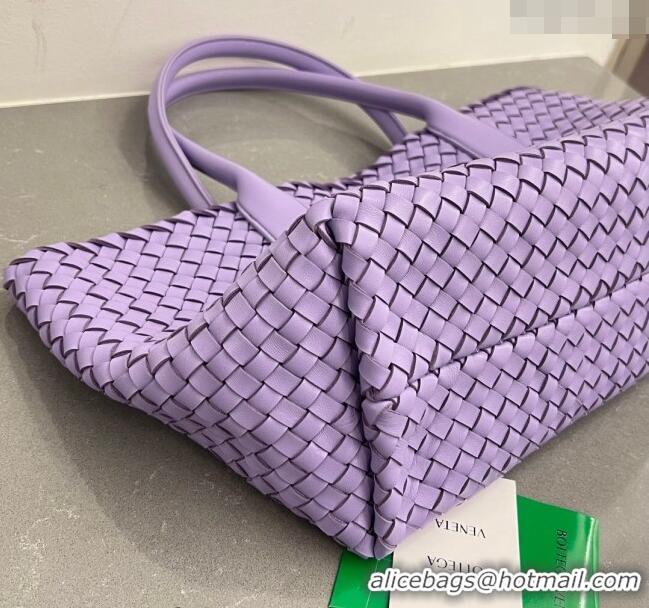 Grade Design Bottega Veneta Medium Cabat Tote Bag in Intrecciato Leather 608810 Purple 2023