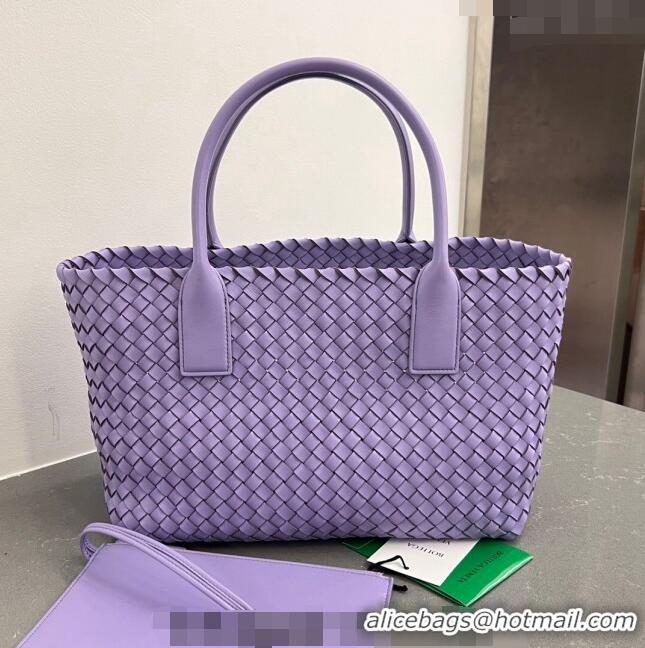 Grade Design Bottega Veneta Medium Cabat Tote Bag in Intrecciato Leather 608810 Purple 2023