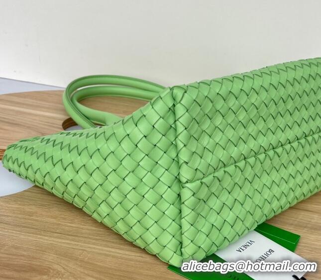 Super Quality Bottega Veneta Medium Cabat Tote Bag in Intrecciato Leather 608810 Lemond Green 2023