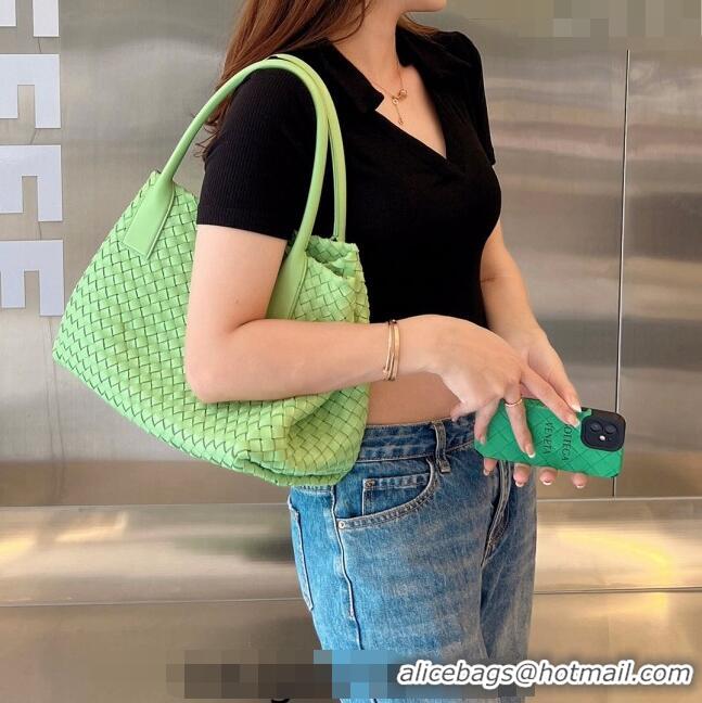 Super Quality Bottega Veneta Medium Cabat Tote Bag in Intrecciato Leather 608810 Lemond Green 2023