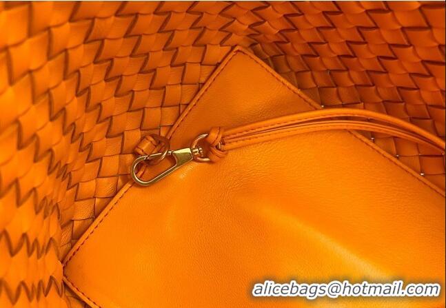 Best Quality Bottega Veneta Medium Cabat Tote Bag in Intrecciato Leather 608810 Orange 2023