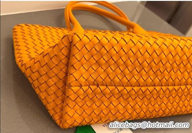 Best Quality Bottega Veneta Medium Cabat Tote Bag in Intrecciato Leather 608810 Orange 2023