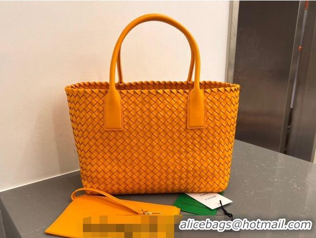 Best Quality Bottega Veneta Medium Cabat Tote Bag in Intrecciato Leather 608810 Orange 2023