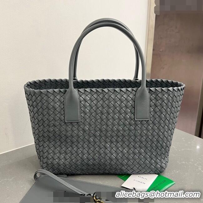 Super Quality Bottega Veneta Medium Cabat Tote Bag in Intrecciato Leather 608810 Thunder Grey 2023