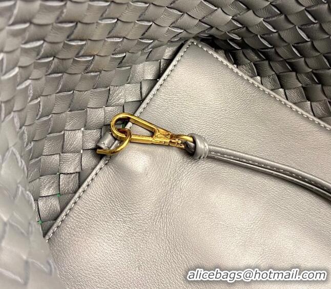 Super Quality Bottega Veneta Medium Cabat Tote Bag in Intrecciato Leather 608810 Thunder Grey 2023