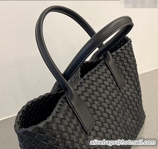 Best Quality Bottega Veneta Medium Cabat Tote Bag in Intrecciato Leather 608810 Black 2023