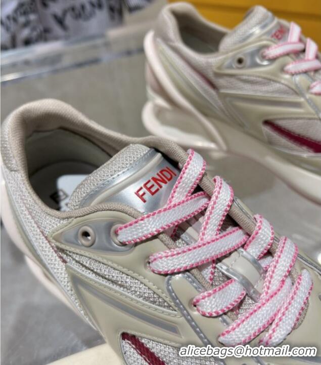 Grade Quality Fendi First 1 Running Sneakers 5cm in Fabric Beige 026083