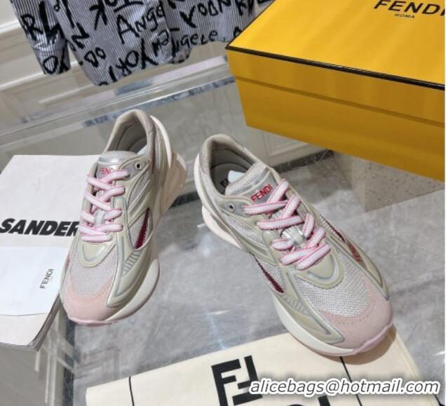 Grade Quality Fendi First 1 Running Sneakers 5cm in Fabric Beige 026083