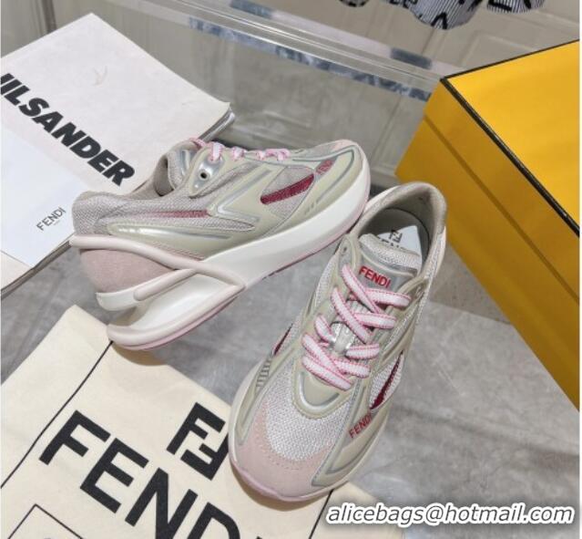 Grade Quality Fendi First 1 Running Sneakers 5cm in Fabric Beige 026083