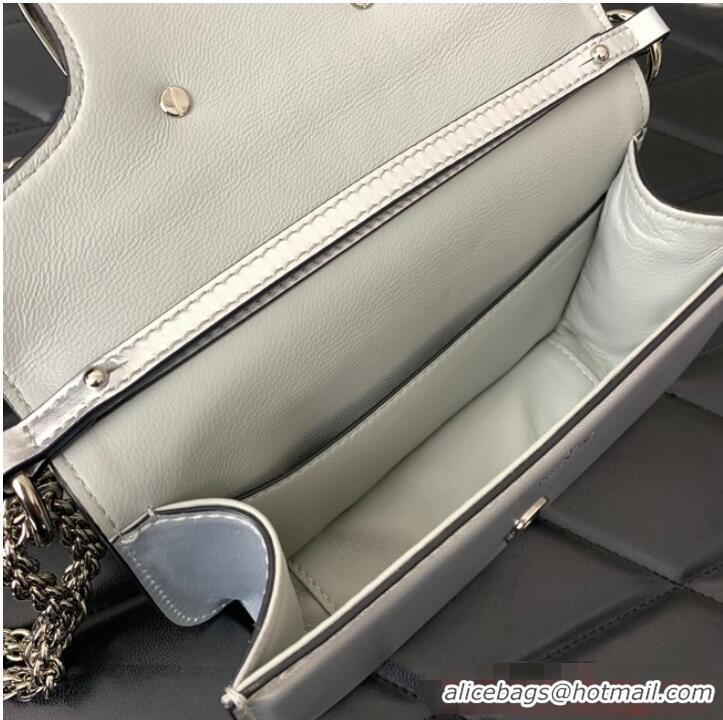 Top Quality VALENTINO V logo MINI LOCO sheepskin bags B0L97 Silver