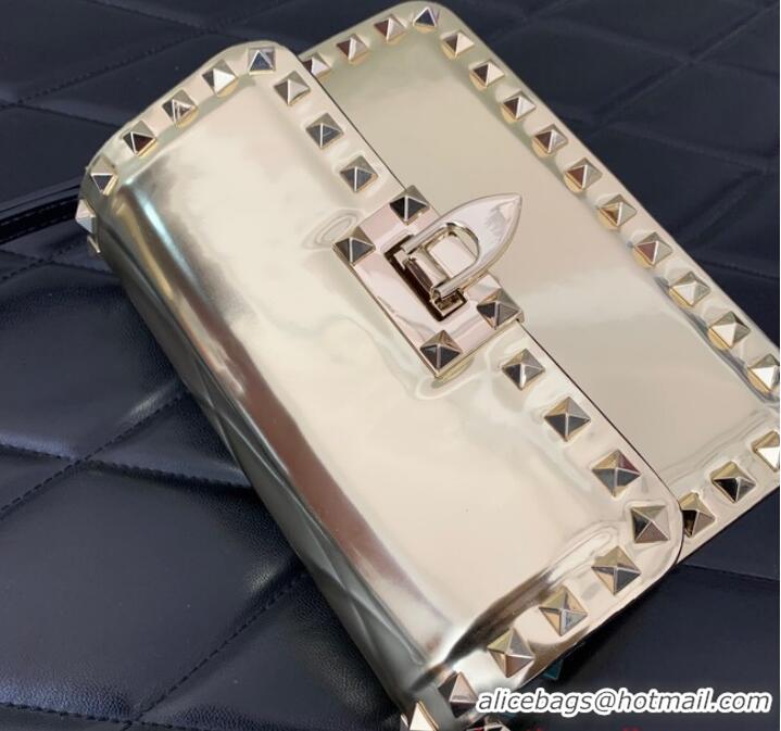 Promotional VALENTINO GARAVANI ROCKSTUD23 Small calfskin bag ZS098 Champagne