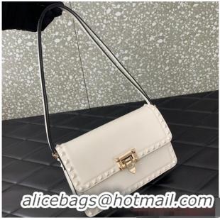 Top Quality VALENTINO GARAVANI ROCKSTUD23 calfskin bag AZS098 White