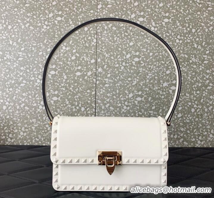 Top Quality VALENTINO GARAVANI ROCKSTUD23 calfskin bag AZS098 White