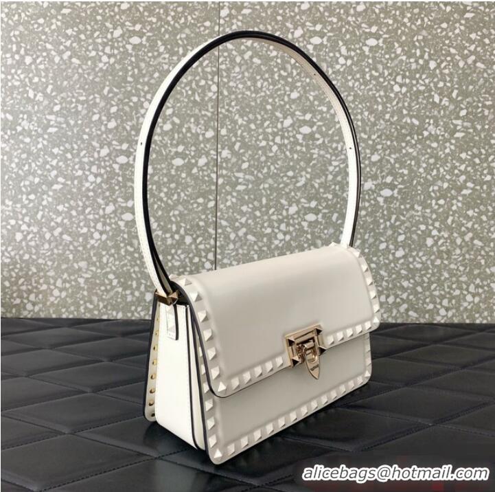 Top Quality VALENTINO GARAVANI ROCKSTUD23 calfskin bag AZS098 White