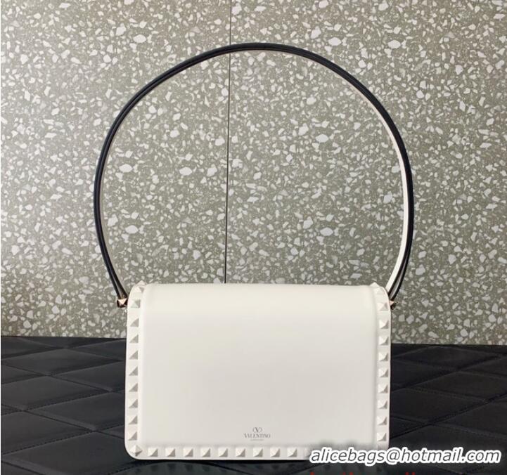 Top Quality VALENTINO GARAVANI ROCKSTUD23 calfskin bag AZS098 White