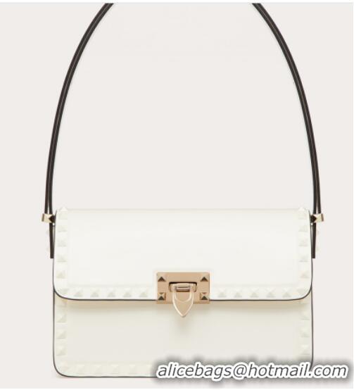 Top Quality VALENTINO GARAVANI ROCKSTUD23 calfskin bag AZS098 White