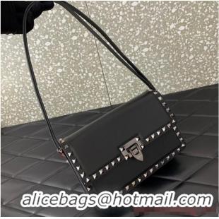 Super Quality VALENTINO GARAVANI ROCKSTUD23 calfskin bag AZS098 Black