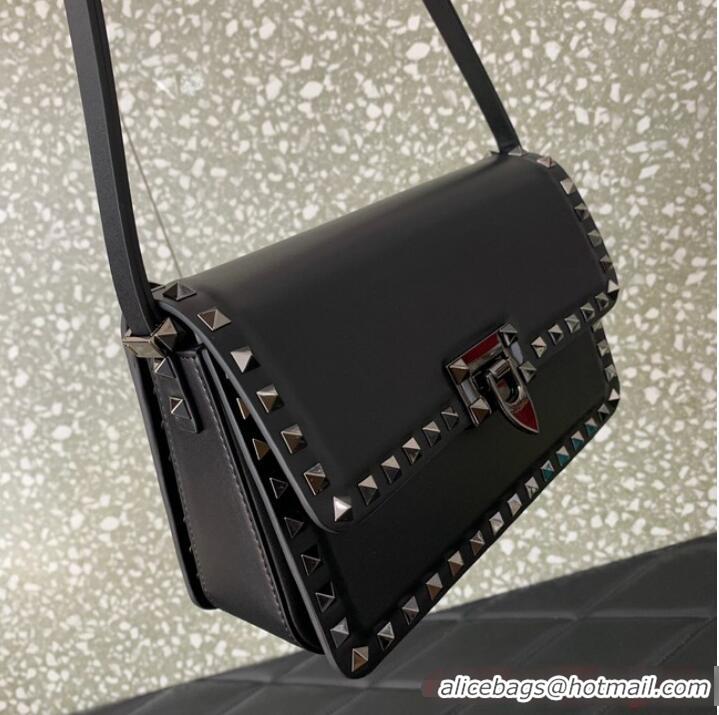 Super Quality VALENTINO GARAVANI ROCKSTUD23 calfskin bag AZS098 Black