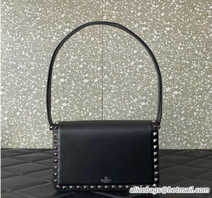 Super Quality VALENTINO GARAVANI ROCKSTUD23 calfskin bag AZS098 Black