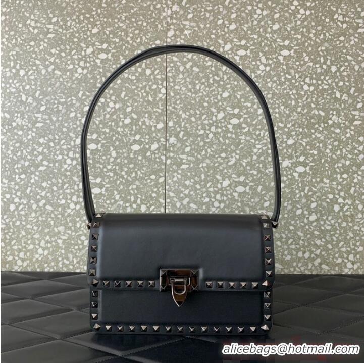 Super Quality VALENTINO GARAVANI ROCKSTUD23 calfskin bag AZS098 Black