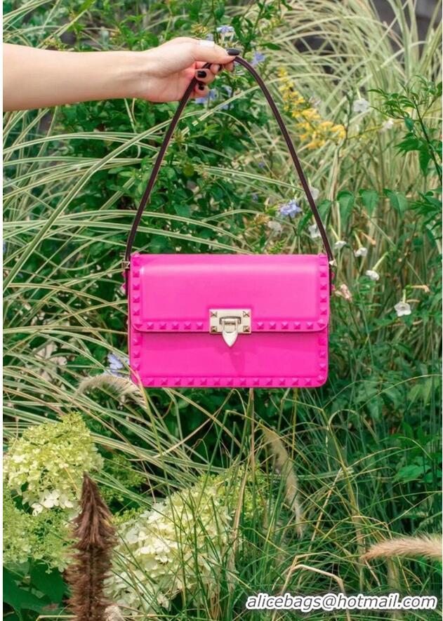 Unique Grade VALENTINO GARAVANI ROCKSTUD23 calfskin bag AZS098 Pink