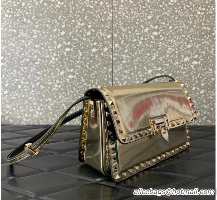 Most Popular VALENTINO GARAVANI ROCKSTUD23 calfskin bag AZS098 Champagne