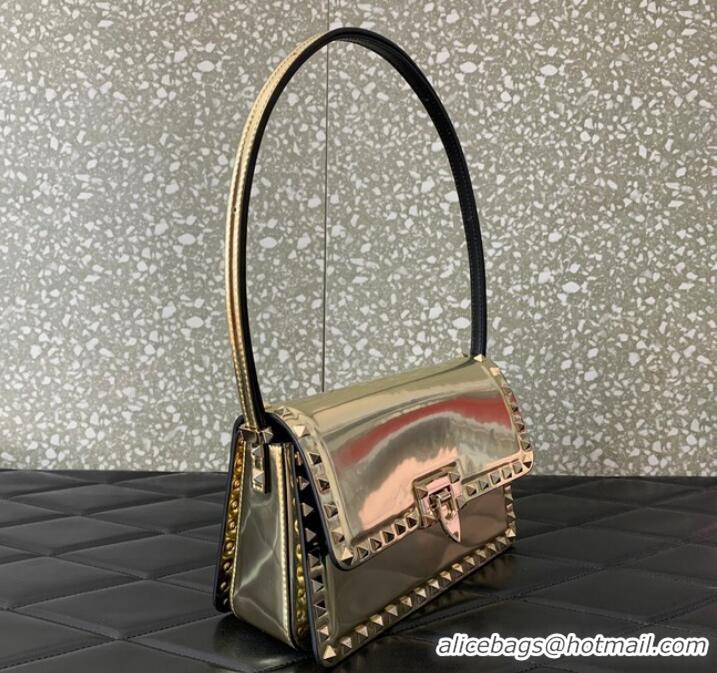 Most Popular VALENTINO GARAVANI ROCKSTUD23 calfskin bag AZS098 Champagne