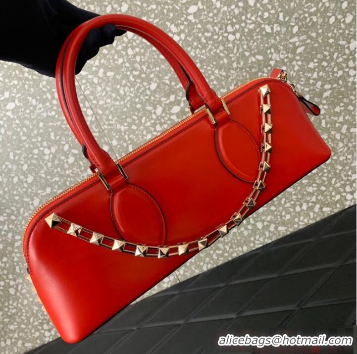 Buy Inexpensive VALENTINO Rockstud calfskin bag KSE0NO Red