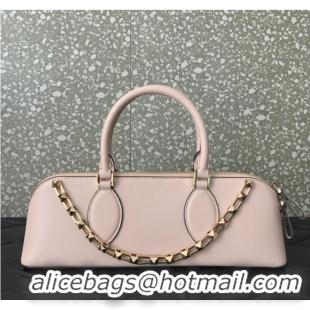 Unique Grade VALENTINO Rockstud calfskin bag KSE0NO light pink