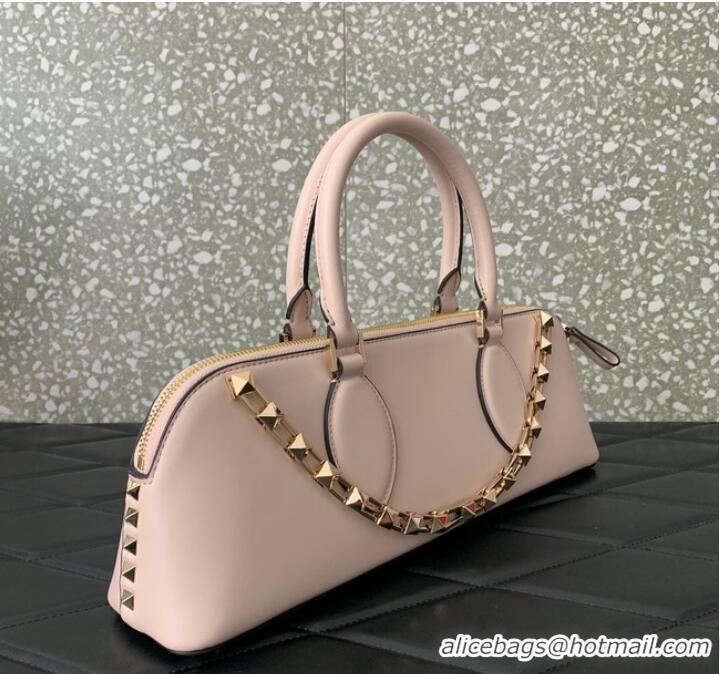 Unique Grade VALENTINO Rockstud calfskin bag KSE0NO light pink