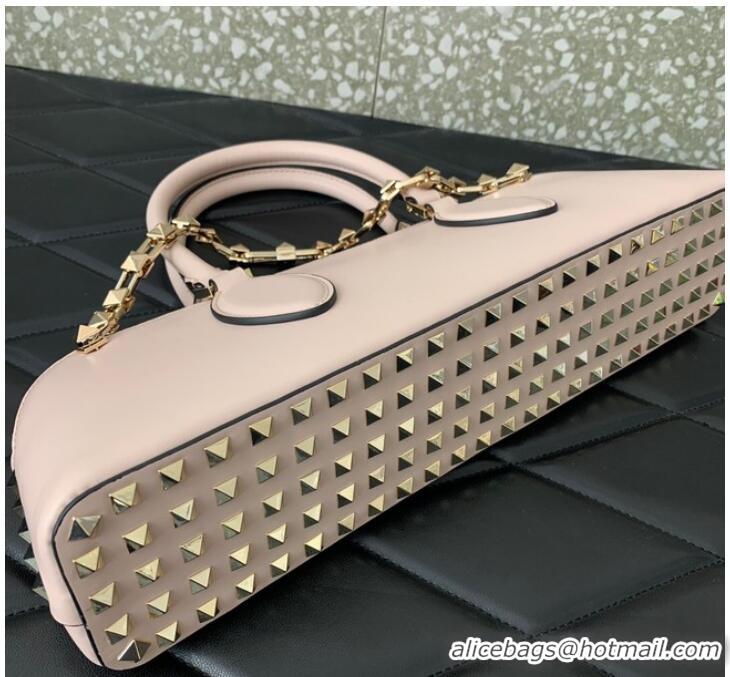 Unique Grade VALENTINO Rockstud calfskin bag KSE0NO light pink