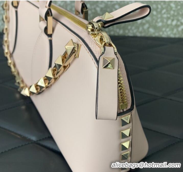 Unique Grade VALENTINO Rockstud calfskin bag KSE0NO light pink